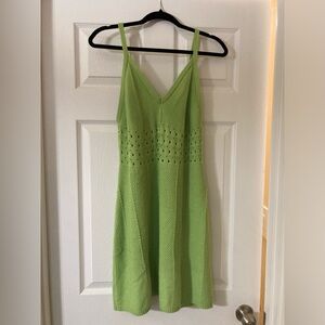Summer Green Crochet Silouete Dress